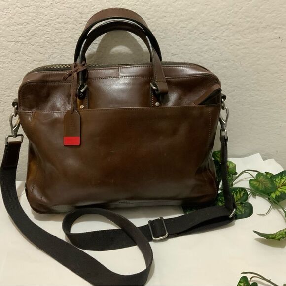 NWT Fossil Defender Eco Leather Brief Bag - Picture 2 of 16